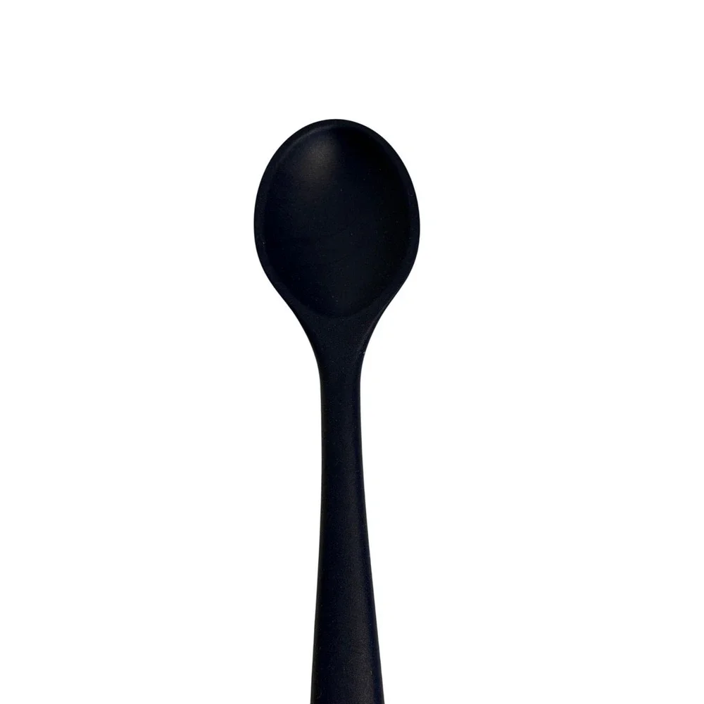 Black Silicone‎ Mixing Spoon Heat Resistant Kitchenware Cooking Tool Utensil
